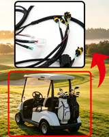 Adaptateur de faisceau de câblage électrique OEM personnalisé pour voiturette de golf électrique avec conducteur en cuivre pur et isolation en PVC