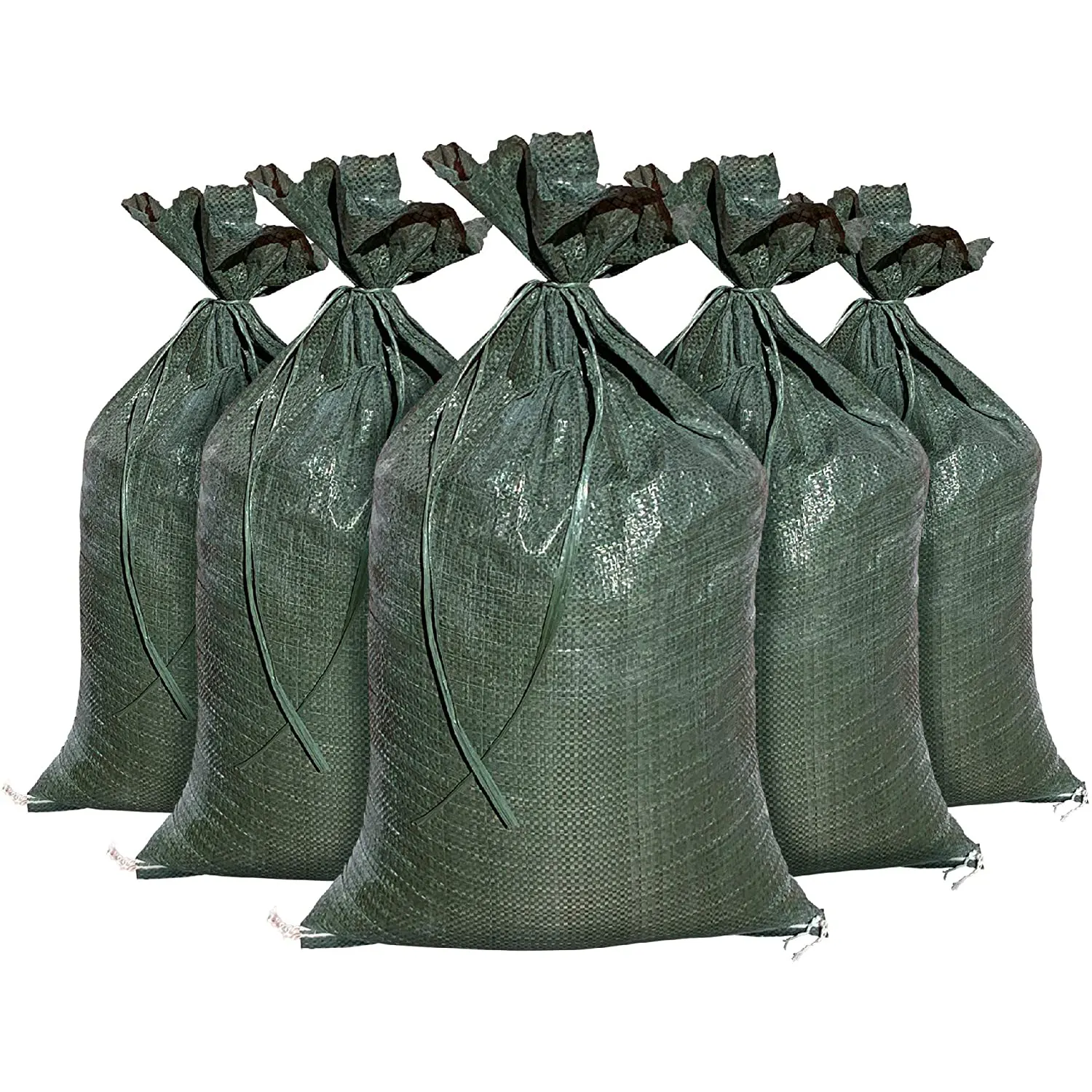 Sac tissé en pp de chine, sacs de sable vides d'usine, taille verte: 14 "x 26", sac de sable avec Protection UV solaire/résistant à la poussière/à l'eau et à l'huile