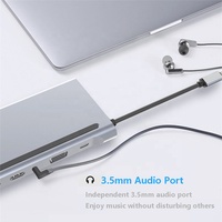 Base de Conexión Multipuerto Xput para Laptop 12/11/10/9/8/7/6/5/4/3 en 1, Tipo C USB-C, Doble HDMI, Interfaz SD, Compatible con Macbook y PC