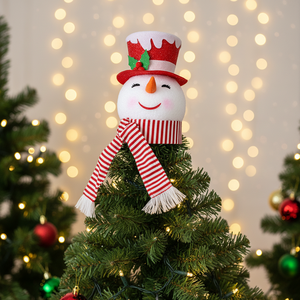 زينة شجرة عيد الميلاد التجارية الفاخرة لعام 2026 على شكل رجل الثلج البرغندي من هيونداي، ديكورات نافيداد - Product Image 1