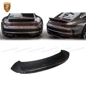 Aileron arrière de queue de canard de voiture de Style <span class=keywords><strong>SC</strong></span> pour aile en Fiber de carbone sèche Porsche 992 - Product Image 2