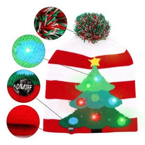 HA CONDOTTO LA Luce-up Di Natale Cappelli di Natale di Natale Babbo Brutto Cappello Berretti Luci Colorate Lampeggianti Cap Per Il Nuovo Anno Decorazione Del Partito - Product Image 2