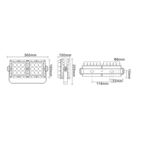 Projecteur LED d'extérieur haute intensité pour éclairage de stades sportifs, de parcs industriels et de zones de stationnement
