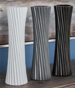 तीन रंग नॉर्डिक आधुनिक लंबा कस्टम इनडोर घटना सजावट फूल सिरेमिक vases