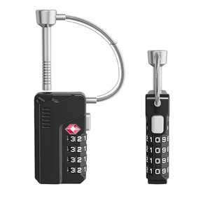 Combination Pad Lock TSA-307 Black Zinc Alloy Rectangular Mechanical Lock For Toolbox Travel Luggage <b>Security</b> Anti-Theft - Product Image 1