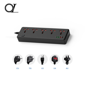 Presa presa elettrica per presa elettrica per presa di corrente per cavo in rame puro da 2 <span class=keywords><strong>metri</strong></span> <span class=keywords><strong>prolunga</strong></span> striscia di protezione universale - Product Image 6