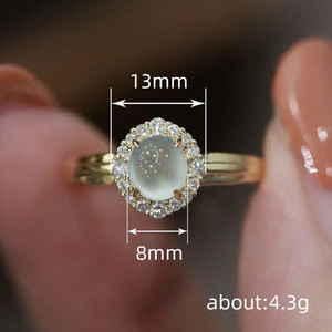 Anello Vintage Stile Pietra di Luna per Donne, Elegante Gioiello da Dito in Stile Corte - Product Image 4