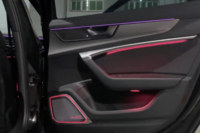Kit d'éclairage d'ambiance LED 256 couleurs version européenne avec garniture de haut-parleur pour Audi A6 A7 C8 - Accessoires automobiles