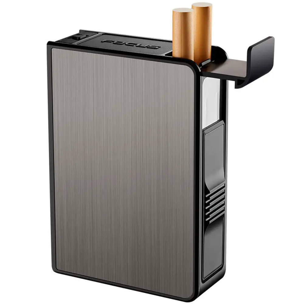 Étui à cigarettes automatique portable, porte-cigarette à poussoir résistant à la pression pour hommes, étui à cigarettes en aluminium et ABSmini