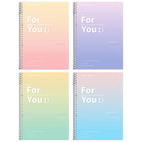Carnet à spirale A5 pour étudiants et bureau, style simple, épaissi, multicolore, vente en gros, reliure, 60 feuilles