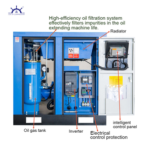 Compresseur d'air silencieux à courroie à inverter économe en énergie China Sanjian 7.5KW 11KW 15KW 22KW 37KW 8bar 10bar 16bar - Product Image 4