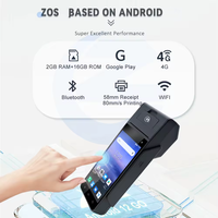 Terminal de point de vente portable intelligent KS8226 Android 10.0 avec écran 5 pouces, système PDA 4G WIFI avec lecteur de code-barres et imprimante
