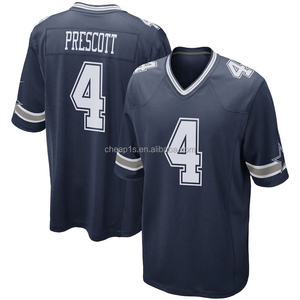 Jersey de Fútbol Americano Cosido al por Mayor de <span class=keywords><strong>los</strong></span> Dallas <span class=keywords><strong>Cowboys</strong></span>, Color Azul Marino # 88 CeeDee Lamb # 4 Dak Prescott # Camiseta de fútbol 3 George Pickens - Product Image 3