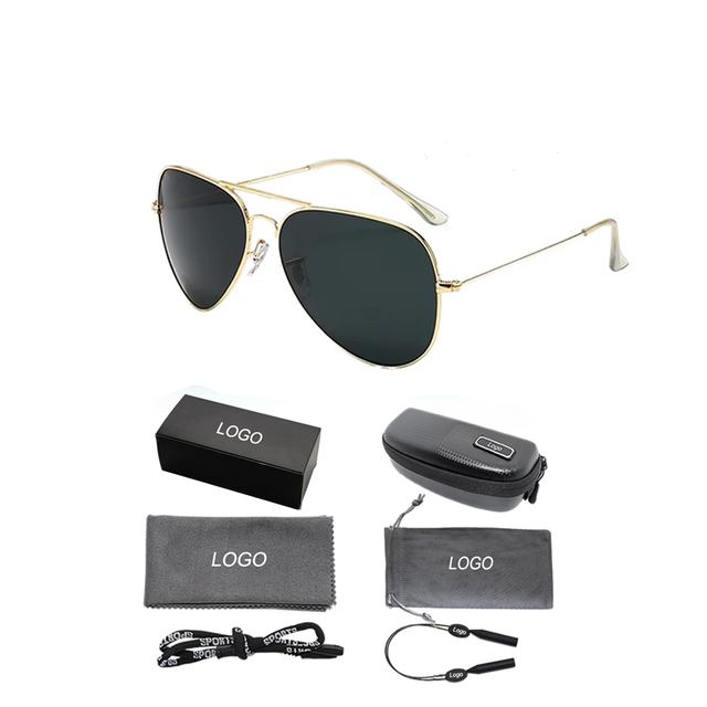 2025 Hot Luxury Eyewear for Men Comfortable Classic Style 3025 Polarized Sunglasses with Custom Logo Metal Frame Mirror Lenses