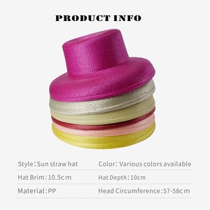 Chapeau de soleil en polypropylène pour femmes, protection solaire, été, plage, extérieur, pêche et voyage, couleur personnalisée - Product Image 3