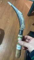 Faucille de jardin agricole de taille 6,5 avec manche en bois ou en plastique