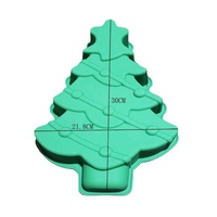 Moule en Silicone en forme d'arbre de Noël nouveau Design moules à bougie pâtisserie en résine pour outils de cuisson de gâteau