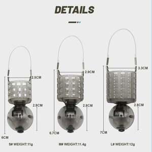 Mangeoire de pêche à la carpe en plastique 11G-12G, boule de flotteur avec <span class=keywords><strong>cage</strong></span> à appâts de pêche à injection d'eau - Product Image 4