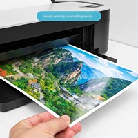 Papel Fotográfico A4 de 200 g/m², 50 Hojas por Paquete, Doble Cara, Alto Brillo, para Impresión de Tinta a Color, Papel Couché