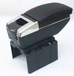 Console per bracciolo centrale in pelle sintetica nera portabicchieri universale per <span class=keywords><strong>auto</strong></span> senza USB elegante e pratico - Product Image 1