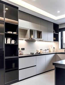 Armoires de cuisine en laque au design moderne de haute qualité Armoires personnalisées pour projet d'appartement - Product Image 2