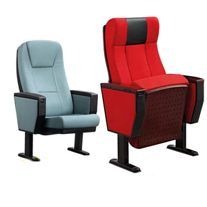 Vente en gros de chaises auditorium d'église à bras rouges chaise d'église empilable rembourrée pour église - Product Image 3