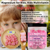 Gummies de glycinate de magnésium OEM, marque privée, sans sucre, à croquer, végétaliennes, supplément minéral