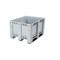 Boîte en plastique pliable à 4 voies à simple face pour palette européenne robuste pour le stockage des fruits et légumes