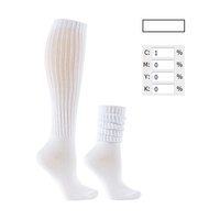 Calzini Extra Lunghi JINGWEN OEM ODM per Donna, Calze Larghe in Cotone Pesante di Alta Qualità, Personalizzabili con Logo del Brand