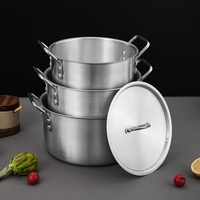 Marmites et casseroles en aluminium épais et robustes, ustensiles de cuisine en acier inoxydable, ensemble de casseroles et de matériel de cuisson