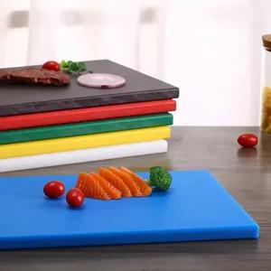 Papan potong buah sayuran anti-selip, papan potong dapur bahan PE tahan lama