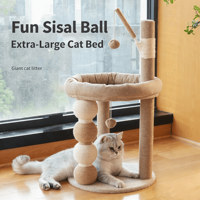 Arbre à chat et lit combinés, griffoir, structure d'escalade intégrée pour chat, tapis à griffer anti-chute, mobilier pour animaux de compagnie pour l'exportation