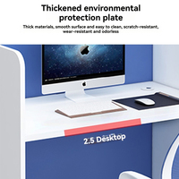 BGZ-01 moderne en forme de L directeur bureau Rectangle poste De travail pliable métal mélamine pour PDG bureau personnel Table De travail Mesa De Trabajo