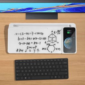 Desktop Whiteboard Dry Erase Glass Board Keyboard Wireless <b>Charger</b> Storage Notes Whiteboard for Office - Product Image 6