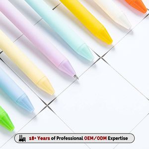 Stylos à bille en plastique multicolores, revêtement caoutchouc, vente en gros, meilleur prix, avec logo personnalisé OEM pour la papeterie - Product Image 4