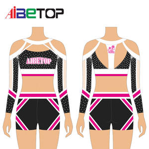 Uniformes de Animadoras al por Mayor, Uniformes de Baile de Animadoras Sublimados, Uniformes de Animadoras Personalizados con Pedrería para Niños - Product Image 4