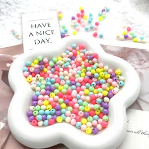 Perles acryliques de haute qualité couleur bonbon, perles Ucite lisses en forme de boule de gomme, perles en vrac pour bijoux DIY, bracelets et sacs - Product Image 3