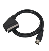 Kabel Audio dan Video Game Khusus Pria Scart 21-pin ke Pria Din 8-pin