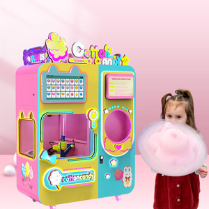 Earn Money Commercial Kids <strong>pink</strong> Automatic Cotton <strong>Floss</strong> <strong>Candy</strong> Vending Machine Robot for Sell Party - Product Image 4