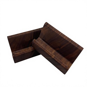Premium Wooden Business Card Holder, Modern Office Desk Organizer - Product Image 5