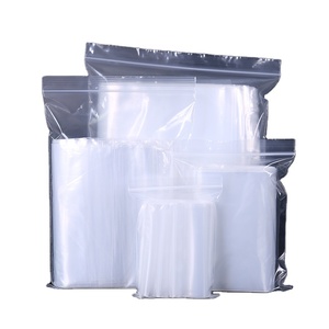 High quality Resealable Seal Poly Polythene Plastic Plain Clear Zipper Bags`