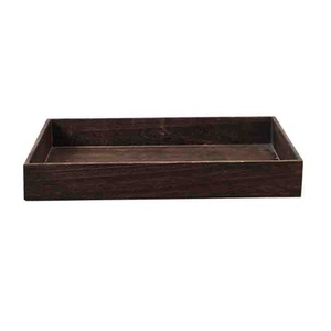 Stile giapponese antico a un solo livello in legno pane vassoio di spezie rettangolare di bambù gioielli di stoccaggio <span class=keywords><strong>Display</strong></span> intagliato lacca - Product Image 2
