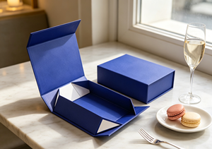 Eco-Friendly High-End Klein Blue Foldable <b>Magnetic</b> <b>Gift</b> <b>Box</b> Four-Color Printing Made Thick Colored Rigid Cardboard Integrated - Product Image 1