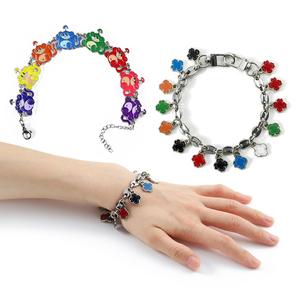 Joyería de moda para mujer, conjunto de collares de pulsera, colgante de epoxi esmaltado suave de acero inoxidable - Product Image 6
