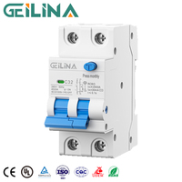 Interruptor Diferencial RCBO 1P AC y Tipo A, Interruptor Automático Compacto/MCB/RCD con Protección Contra Sobrecarga, Tipo Electrónico