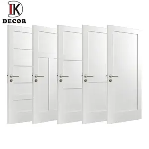 Klasik setiap panel desain putih prima interior prewhung mdf soild core shaker pintu