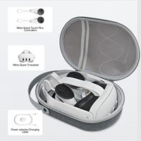Étui de transport pour Meta Quest 3S/Quest 3/Quest 2, compatible avec BOBOVR/Kiwi Design/Sangle de tête officielle