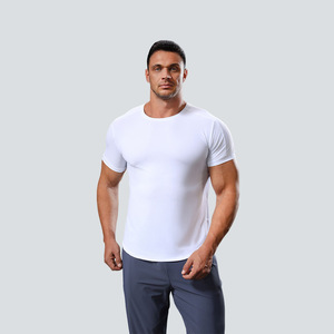 Camisetas Deportivas para Hombre, Cuello Redondo, Gimnasio, Alta Elasticidad, Secado Rápido, Diseño de Dobladillo Curvo - Product Image 4