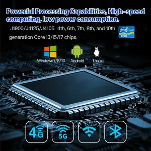 19 인치 ip65 윈도우/안드로이드/리눅스 10 포인트 터치 스크린 견고한 일체형 팬리스 산업용 패널 PC