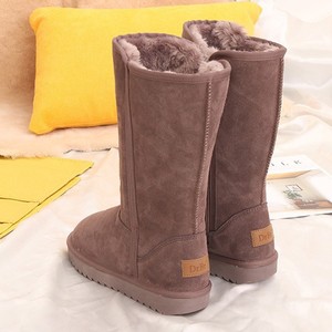 Bottes d'hiver en <span class=keywords><strong>daim</strong></span> pour femmes, automne/hiver 2023, fermeture éclair, doublure en fourrure moelleuse, anti-froid, grande taille, talon épais - Product Image 2